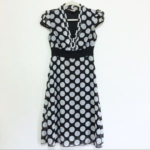 Black and White Polka Dot Vintage Inspired